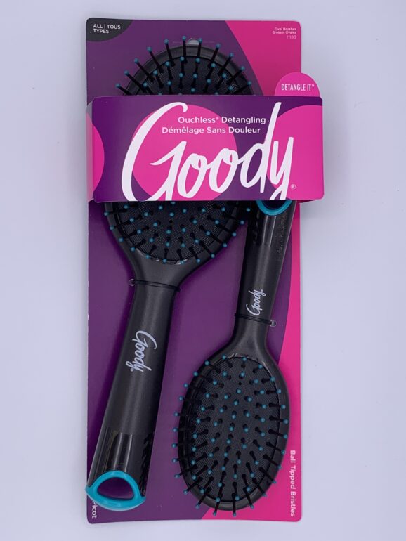 Goody Hair Brushes - 2 in Package - Ball Tipped Bristles - Detangle It