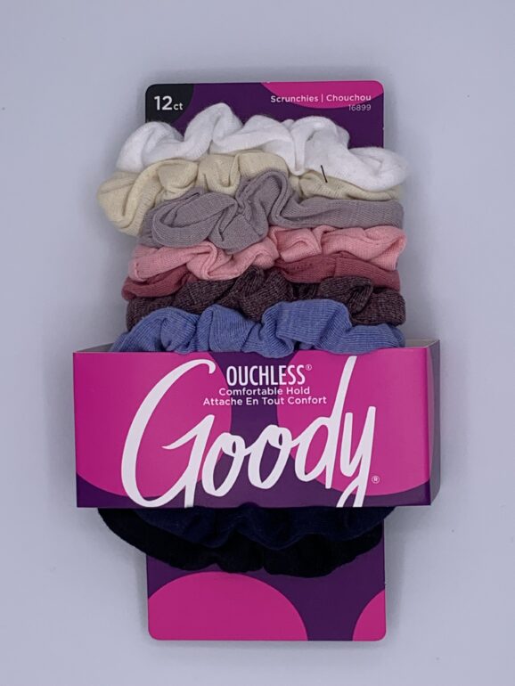 Goody's Brand 12 pc Assorted Color Scrunchies - No Metal - Ouchless