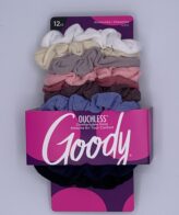 Goody's Brand 12 pc Assorted Color Scrunchies - No Metal - Ouchless