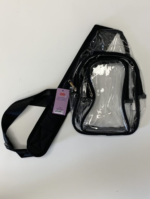 All Clear Cross Body Messenger Bag - Black Color