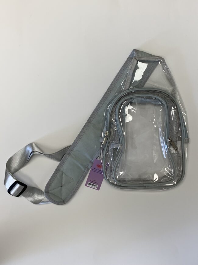 All Clear Cross Body Messenger Bag - Grey Color