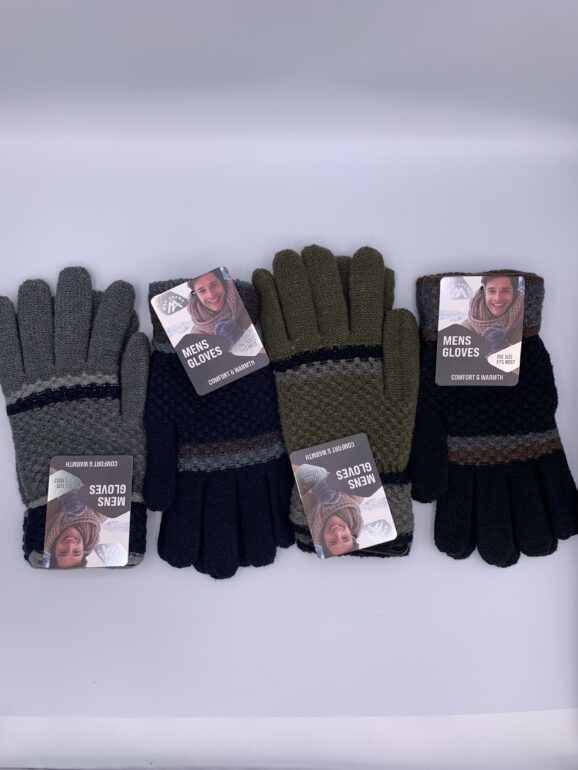 Men's / Unisex Winter Gloves 4 Asst. Colors