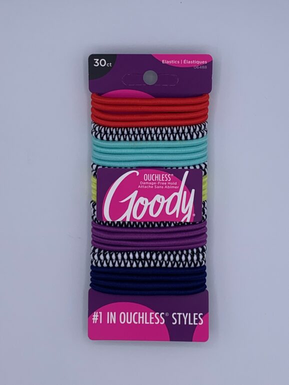 Goody's Brand 30 pc Assorted Color Elastics - No Metal - Ouchless