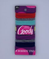Goody's Brand 30 pc Assorted Color Elastics - No Metal - Ouchless