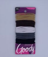 Goody's Brand 50 pc Assorted Color Elastics - No Metal - Ouchless