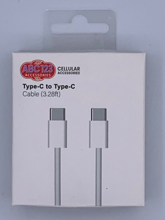 "Type C" to "Type C" Cellphone Charger Cable