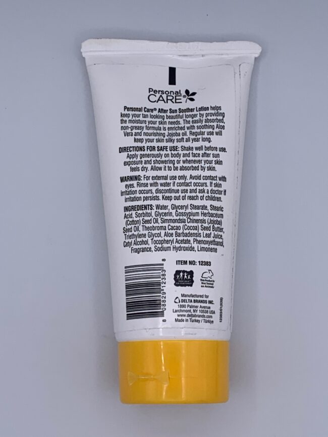 Personal Care After Sun Soother Lotion, Suntan Sun Tan