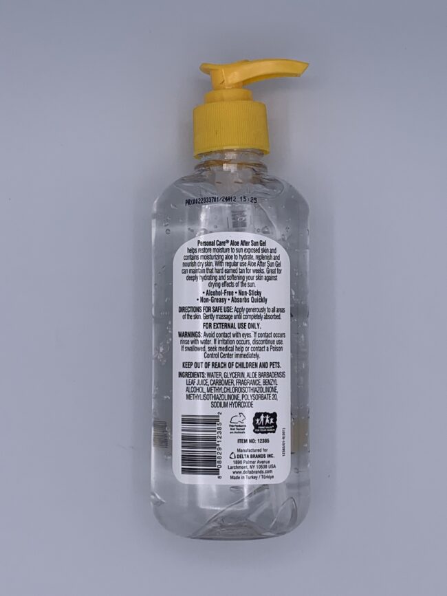 Aloe After Sun Gel  *  Alcohol & Dye Free  *  XL 10oz Bottle with Pump Suntan Sun Tan