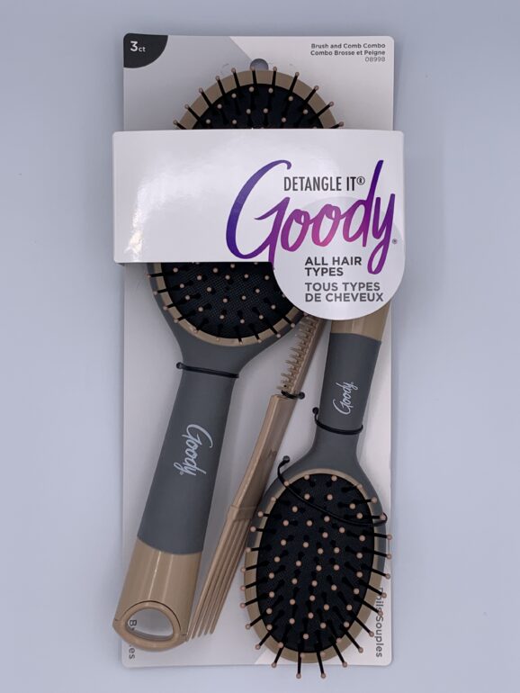 Goody Hair Brushes - 2 Brushes and 1 Comb in Package - Detangle It