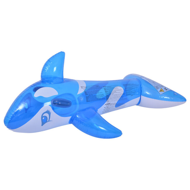 Transparent Whale Rider - 2 Air Chambers - 2 Durable Handles - 53" x 29" x 24" - Max Weight 99lbs