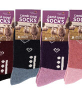 Unisex Lamb Wool Printed Socks - 4 Assorted Colors - Size 9-11 & Size 5-10