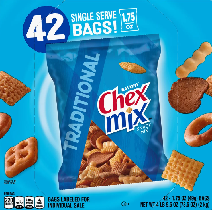 Chex Mix, Traditional, 1.75 oz, 42-count