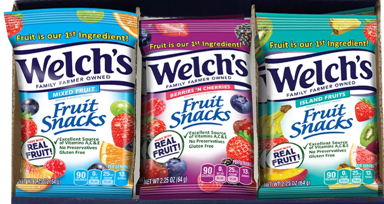 Welch's Fruit Snacks, Variety Pack, 2.25 oz, 20-count