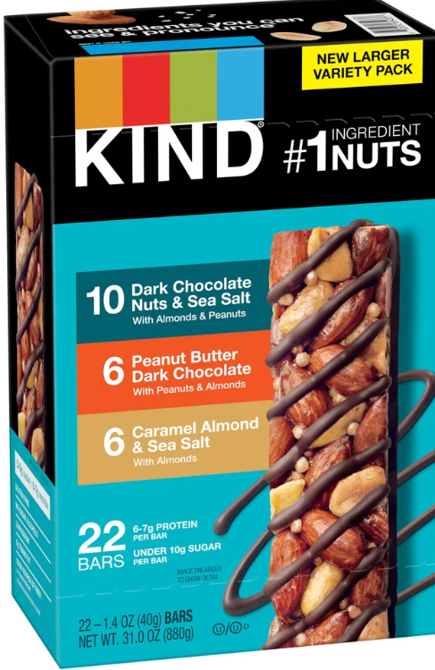 KIND Nut Bar, Variety Pack, 1.4 oz, 22-count