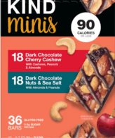 KIND Mini's Dark Chocolate Variety Pack, 0.7 oz, 36-count