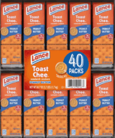 Lance Sandwich Crackers, Toastchee, 1.52 oz, 40-count