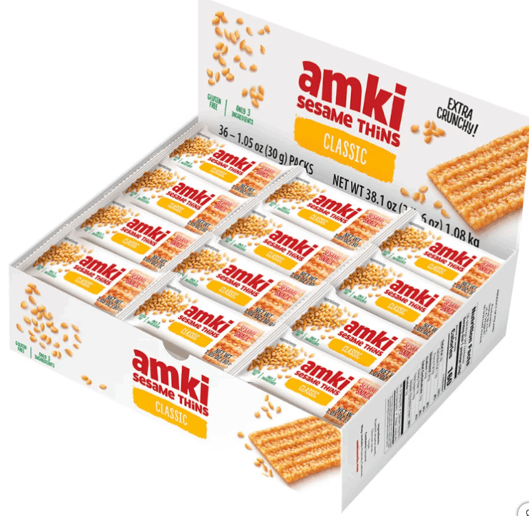 Amki Sesame Thins, 1.25 oz, 36-count