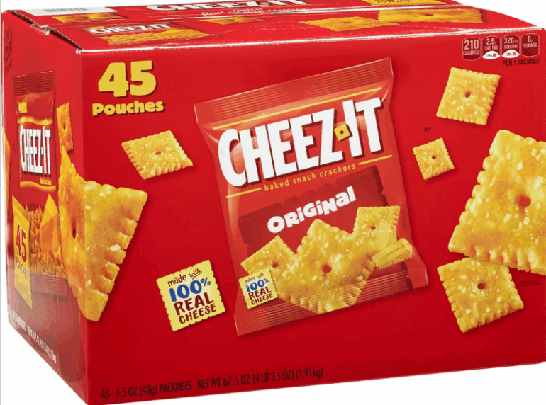 Cheez-It Crackers, Cheddar, 1.5 oz, 45-count