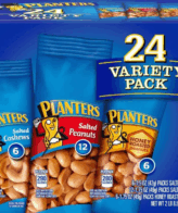 Planters, Cashew & Peanut, Variety Pack, 24-count