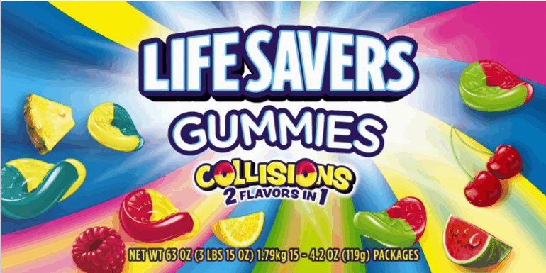 Life Savers Gummy Candy, Collisions, Share Size, 4.2 oz, 15-count