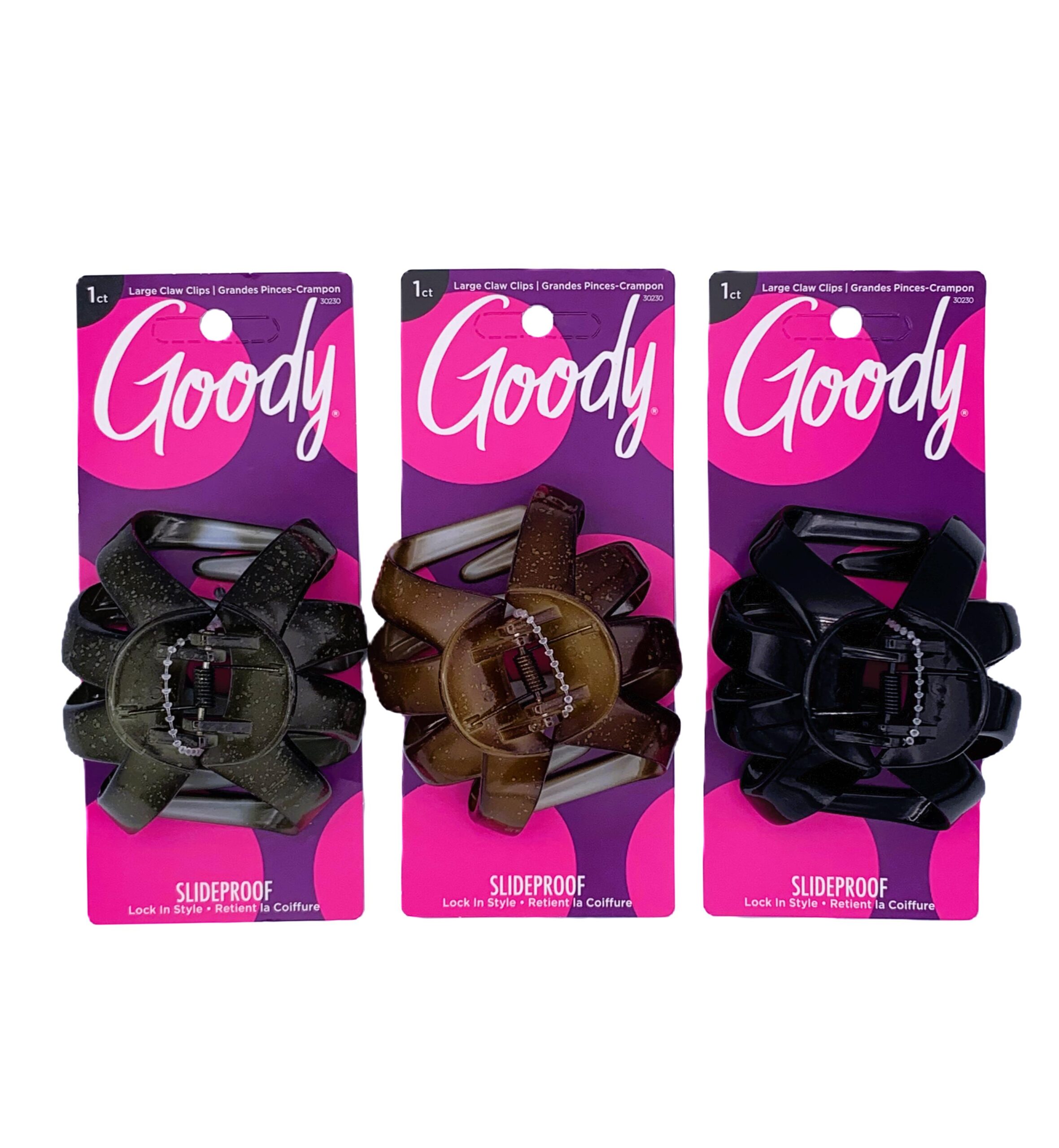 Goody Large Claw Clip - 3 Asst Colors