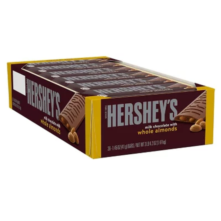 HERSHEY'S Milk Chocolate with Whole Almonds Candy Bars (36 ct.)