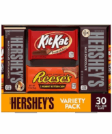 HERSHEY'S, KIT KAT and REESE'S Assorted Milk Chocolate Candy Bars Variety Pack (30 ct.)